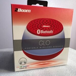 2Boom GLO Portable Wireless Speaker - Red and White